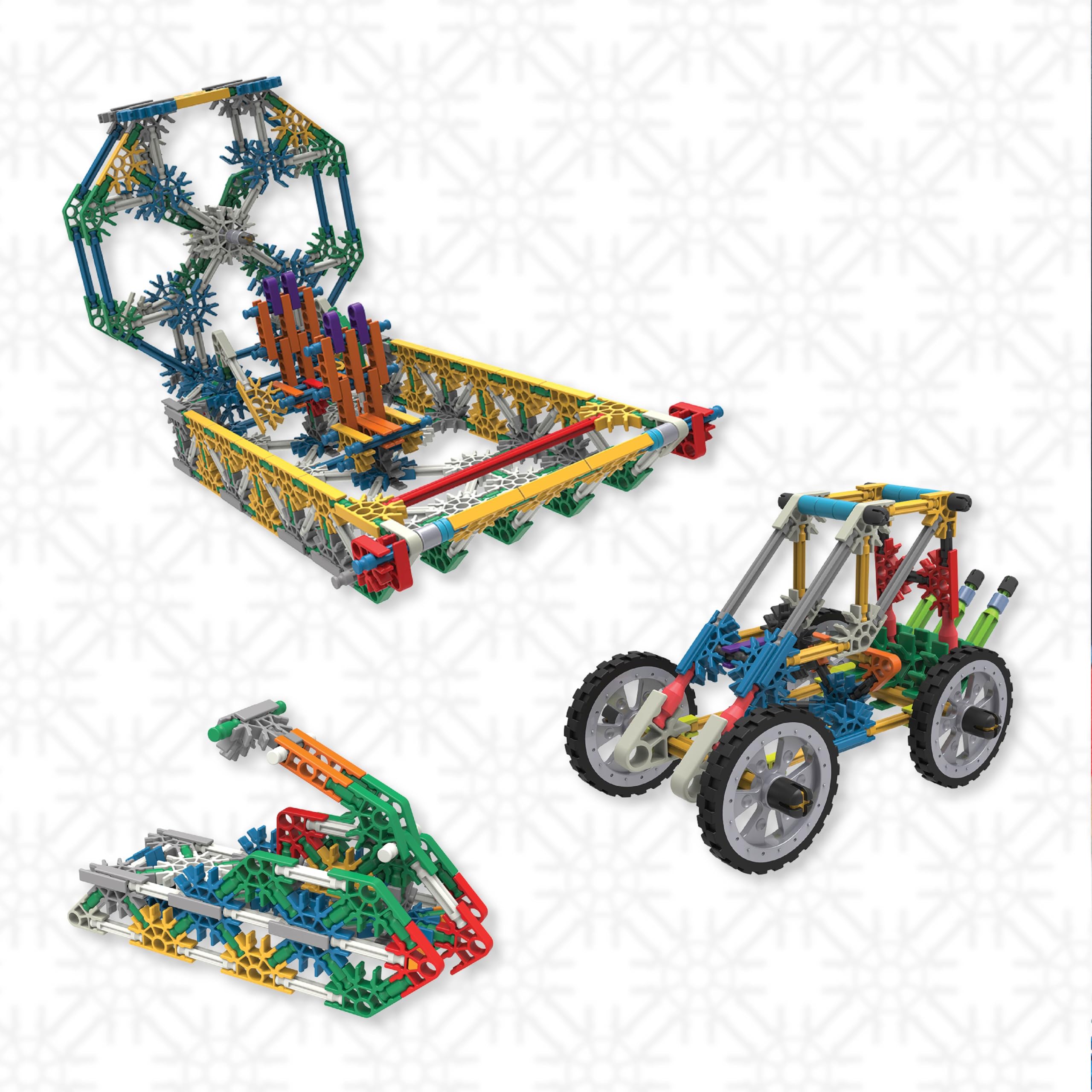 K'NEX supports development of hand-eye coordination and problem solving.