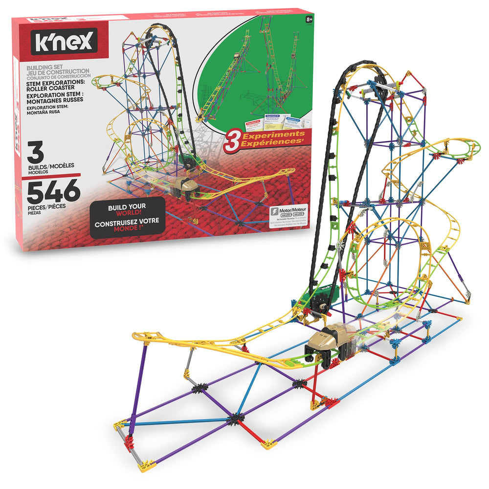K'NEX Education roller coaster parts enable hands-on construction of a working ride.