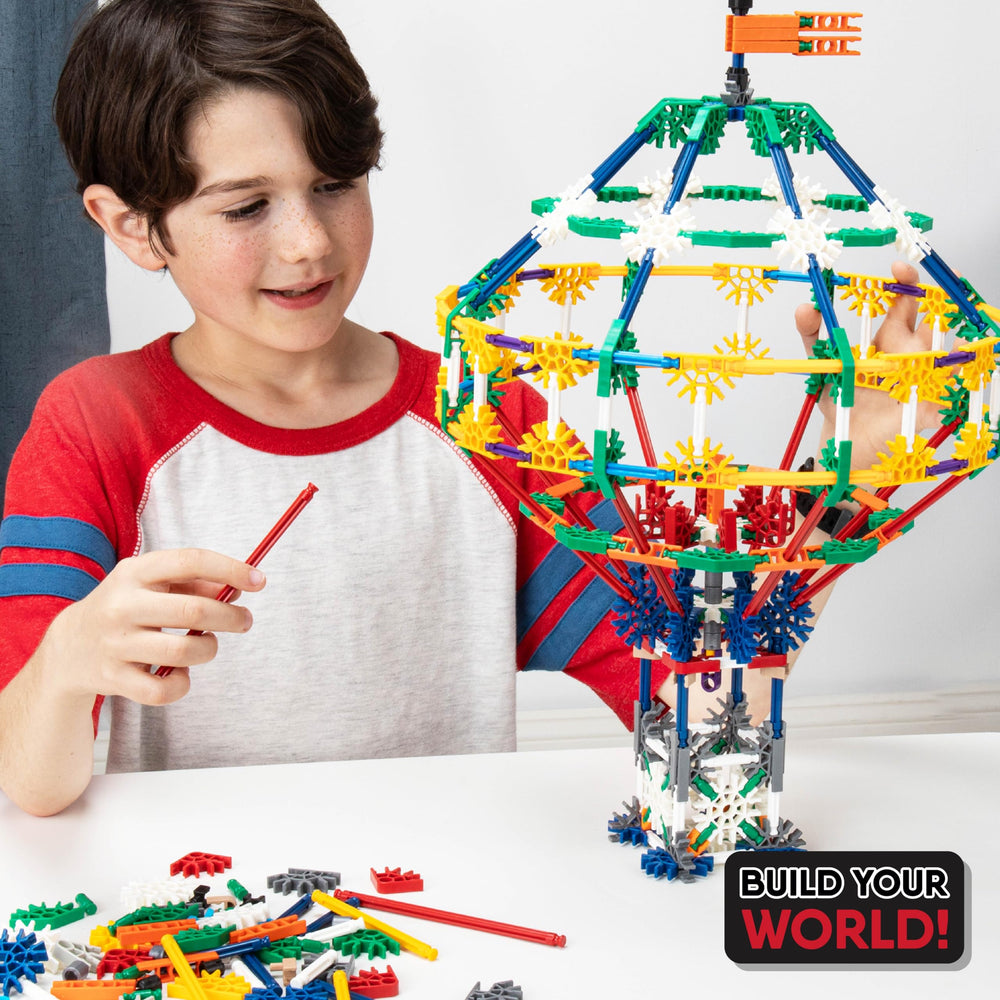 K'NEX instruction booklet guides 70 models for guided creativity.