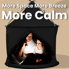 KNOCLOC sensory tent fan-ready port supports added ventilation with a fan