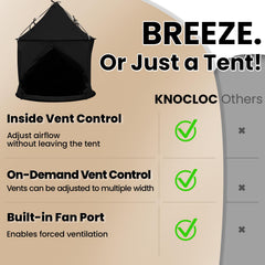 KNOCLOC sensory tent open door enables easy entry during calm-down time