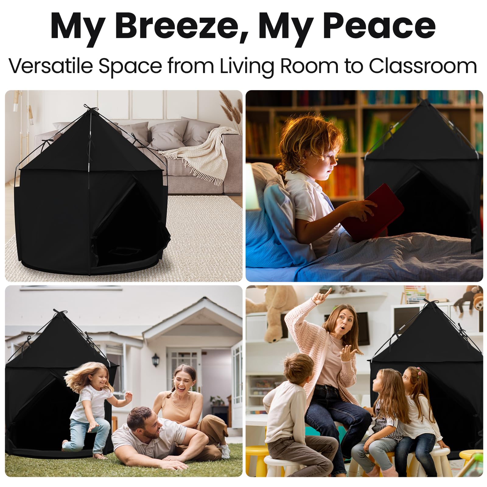 KNOCLOC sensory tent portable design for classroom and home use