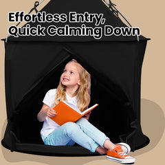 KNOCLOC sensory tent spacious interior accommodates movement and play