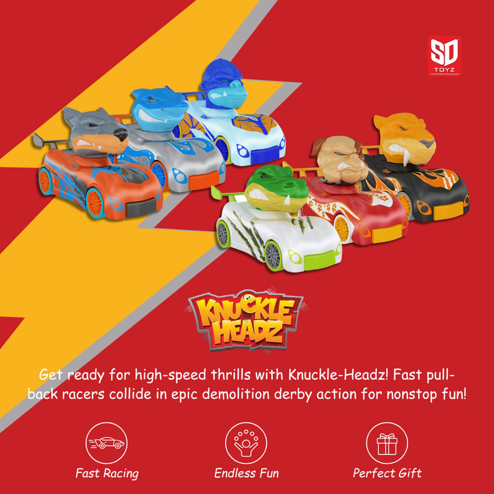 Knuckle Headz Tiger side view highlights bold colors and speed.