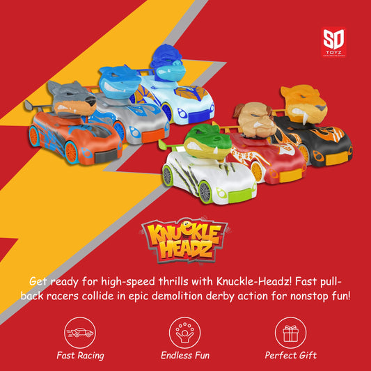Knuckle Headz Tiger side view highlights bold colors and speed.
