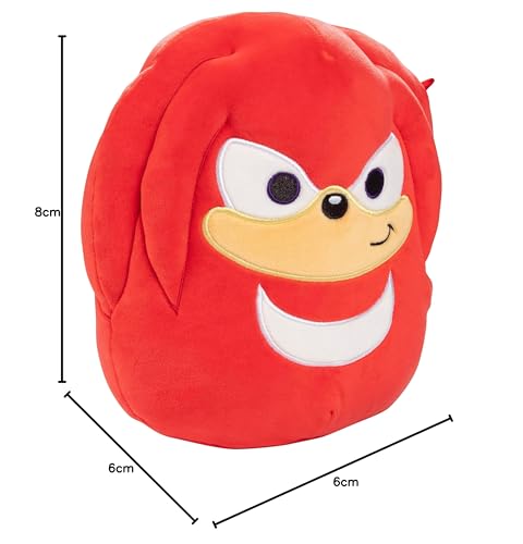Knuckles Squishmallows travel-friendly plush fits in backpacks.