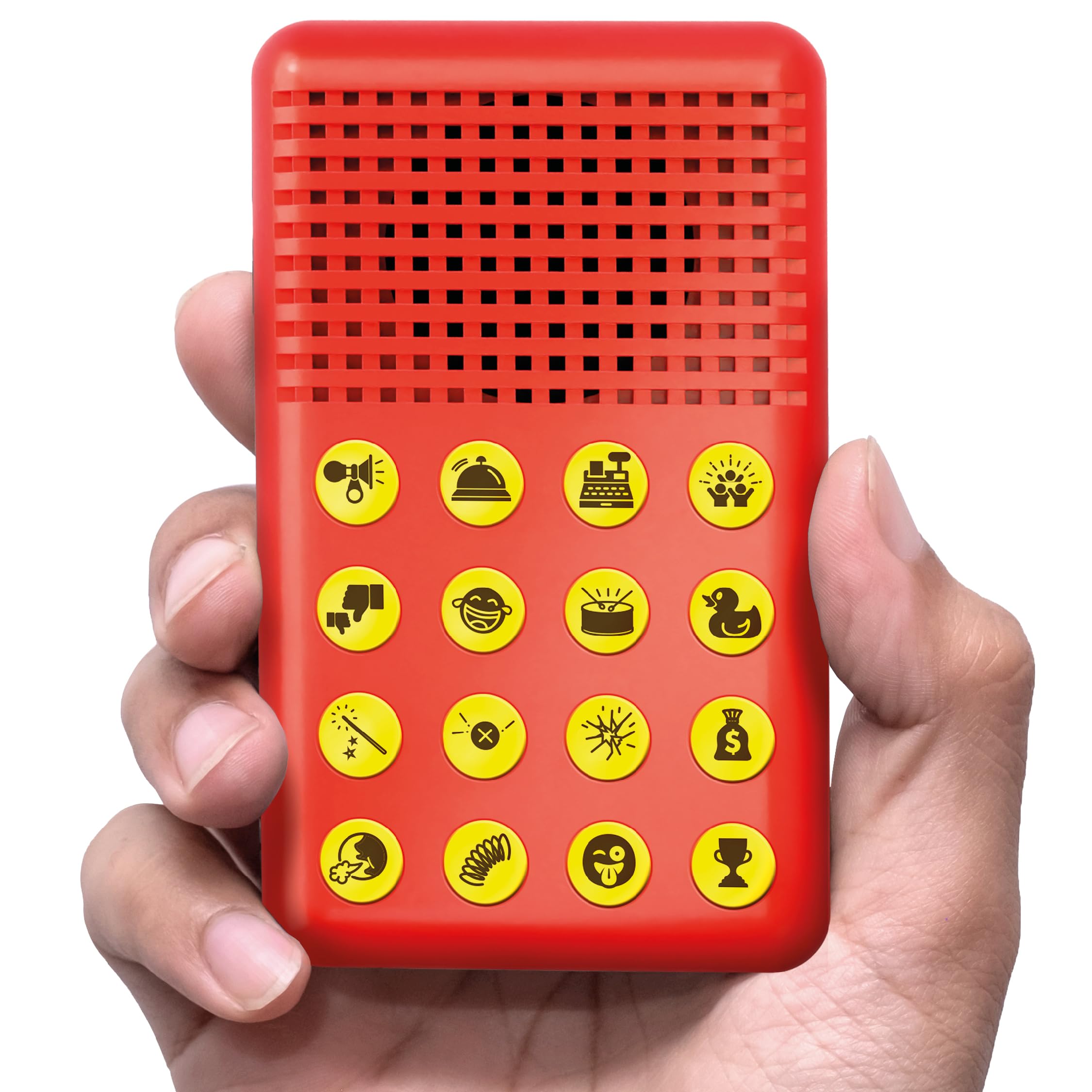 KNUCKLHEAD Sound Effects Machine front view shows compact, pocket-friendly design for on-the-go fun.