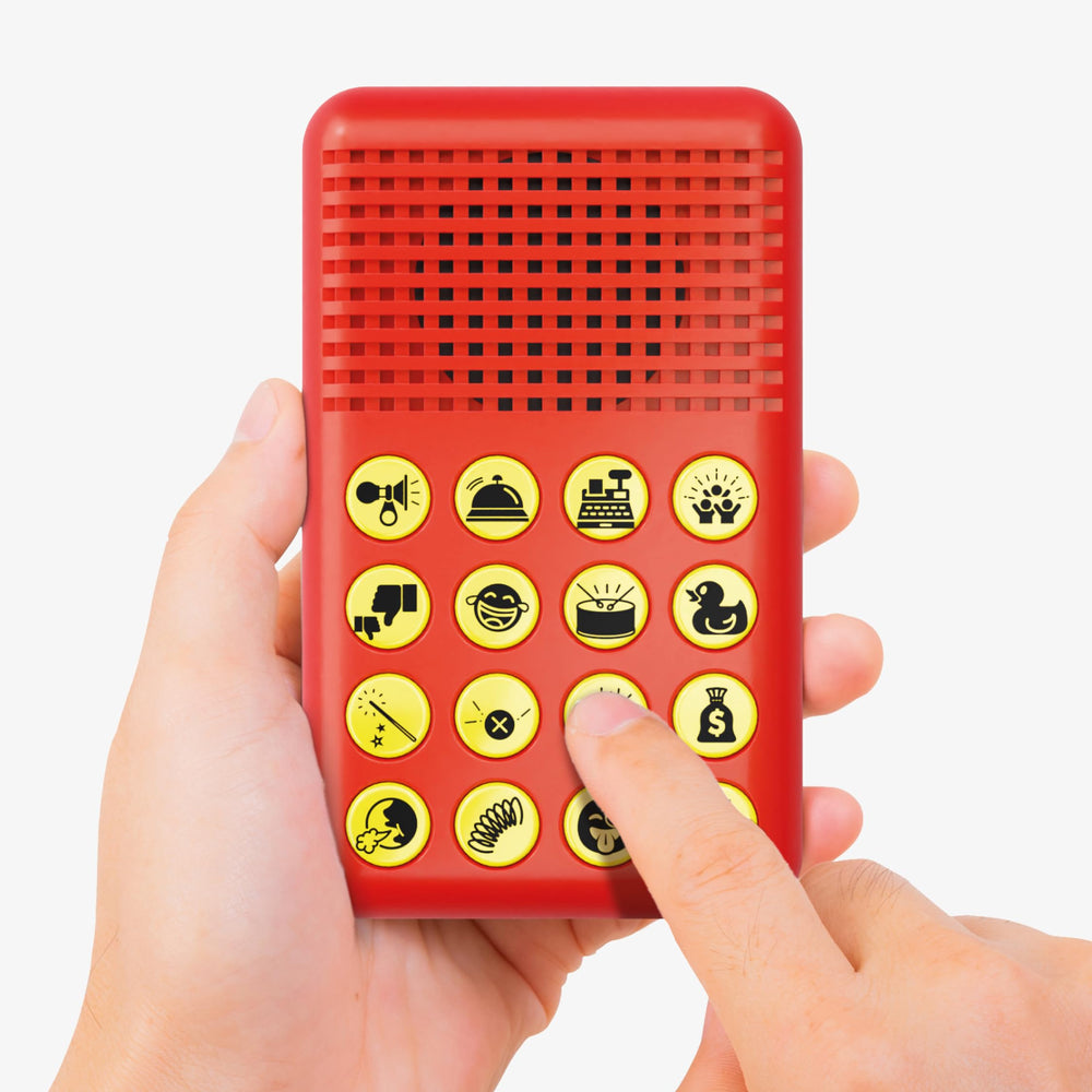 KNUCKLHEAD Sound Effects Machine pocket-size design fits backpacks and pockets.
