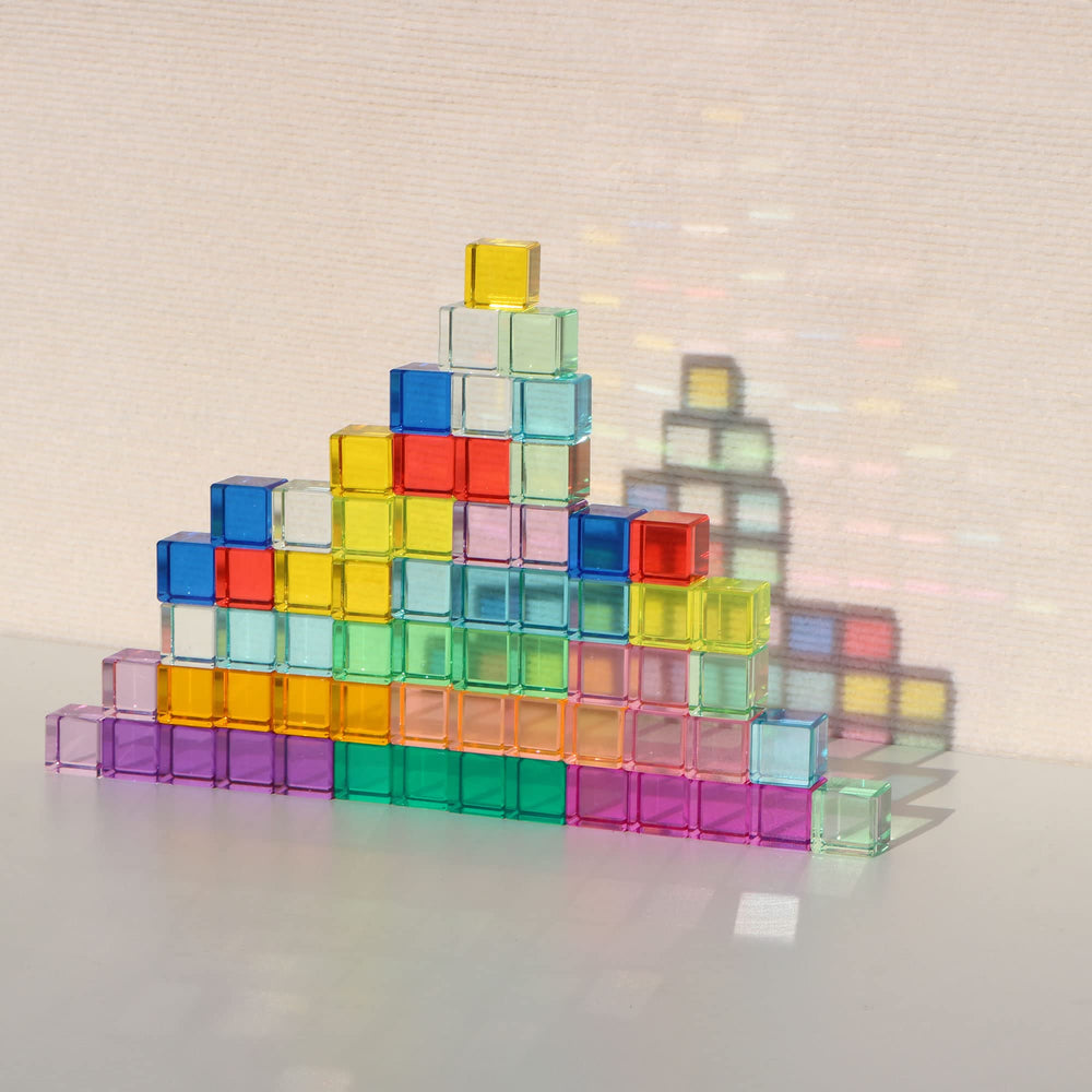 KOAICS beech wood pairing with rainbow blocks for gift sets