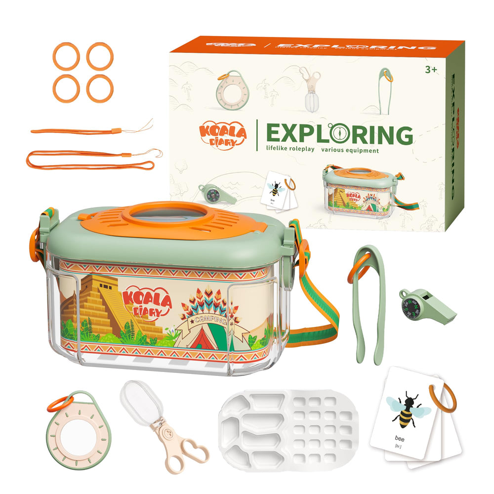 KOALA DIARY bug catcher kit open box showing essential tools for outdoor exploration.