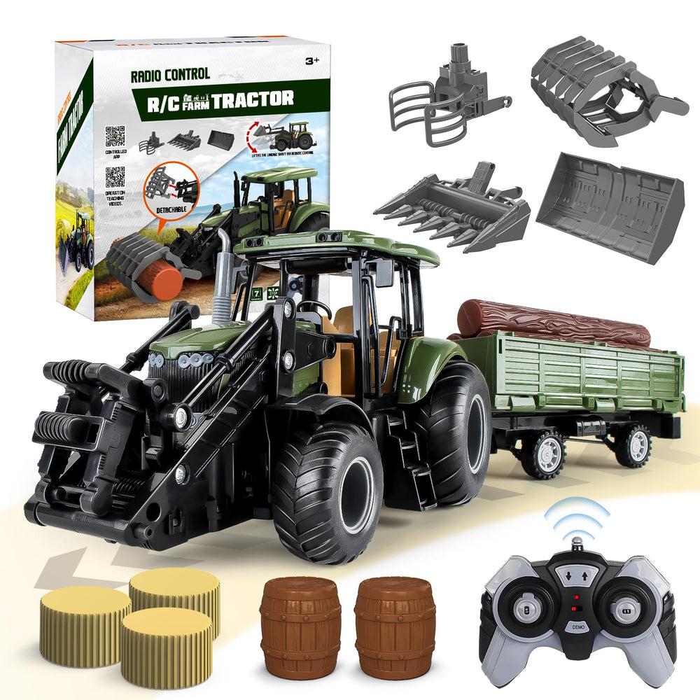 KOALA DIARY remote-control tractor front-loader for imaginative indoor farm play