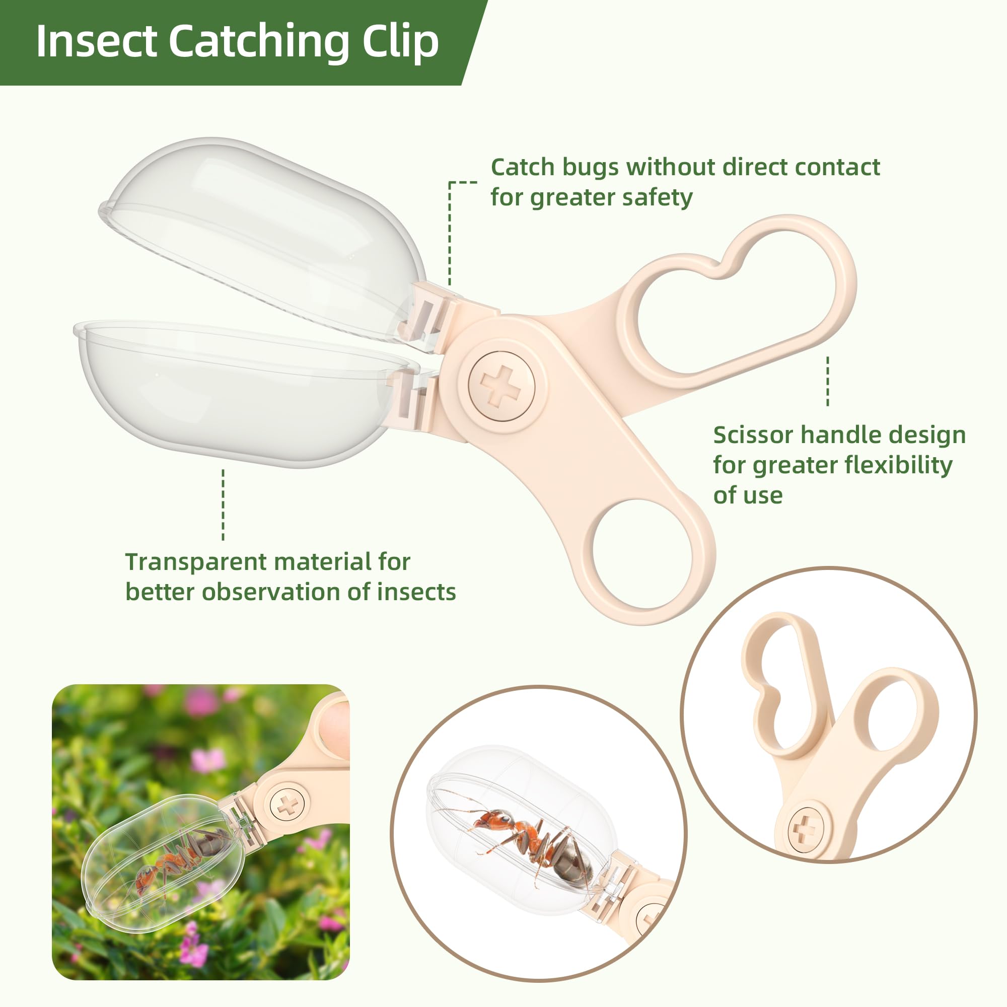 KOALA DIARY tweezers in hand enabling precise insect catching for curious explorers.