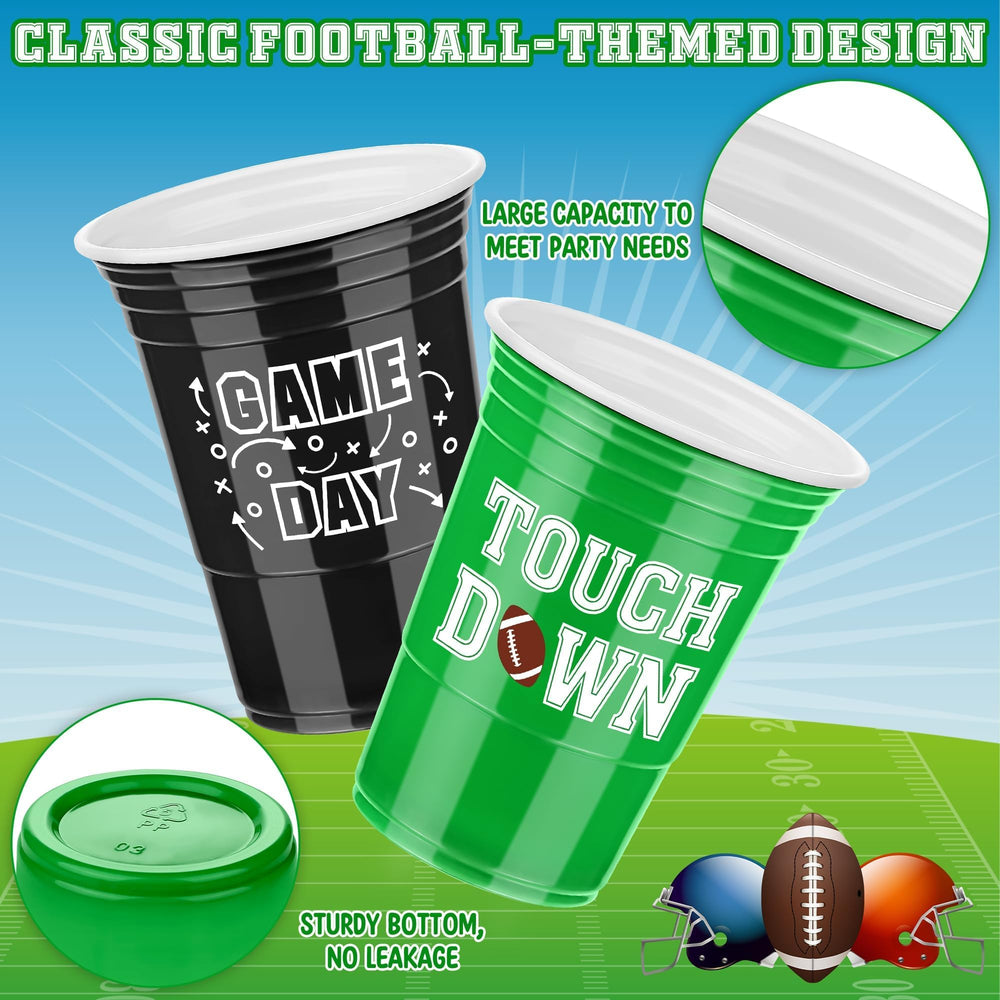 Kochorie party cups featuring football illustrations for game day gatherings.