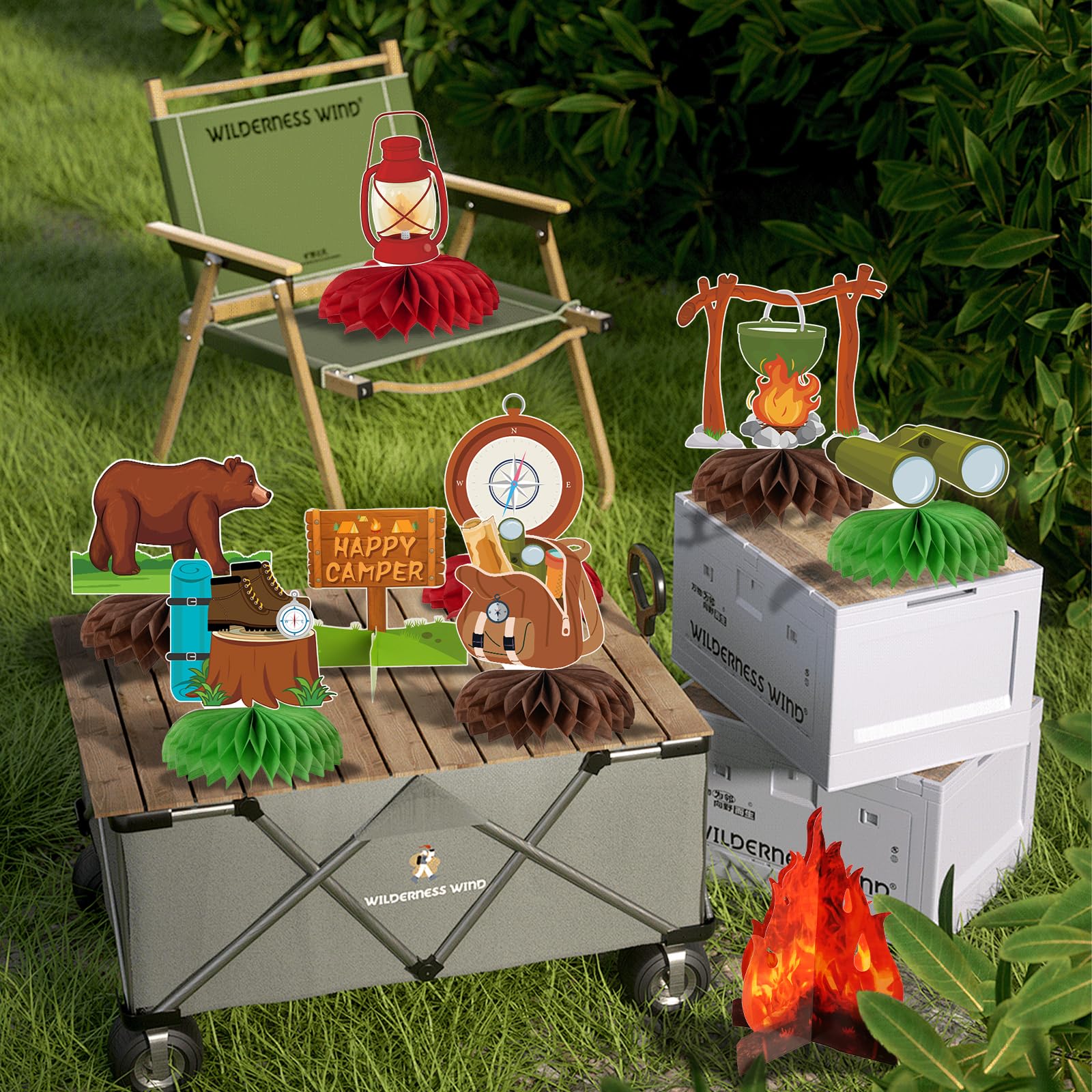 Kockuu tent centerpiece creates a focal point for camp-themed events