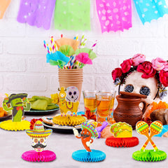 Kockuu fiesta honeycomb cactus centerpiece adds Cinco de Mayo flair.