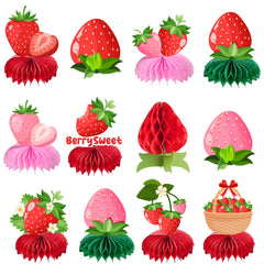 Kockuu sweet strawberry honeycomb centerpiece design 01 adds festive flair to spring tables.