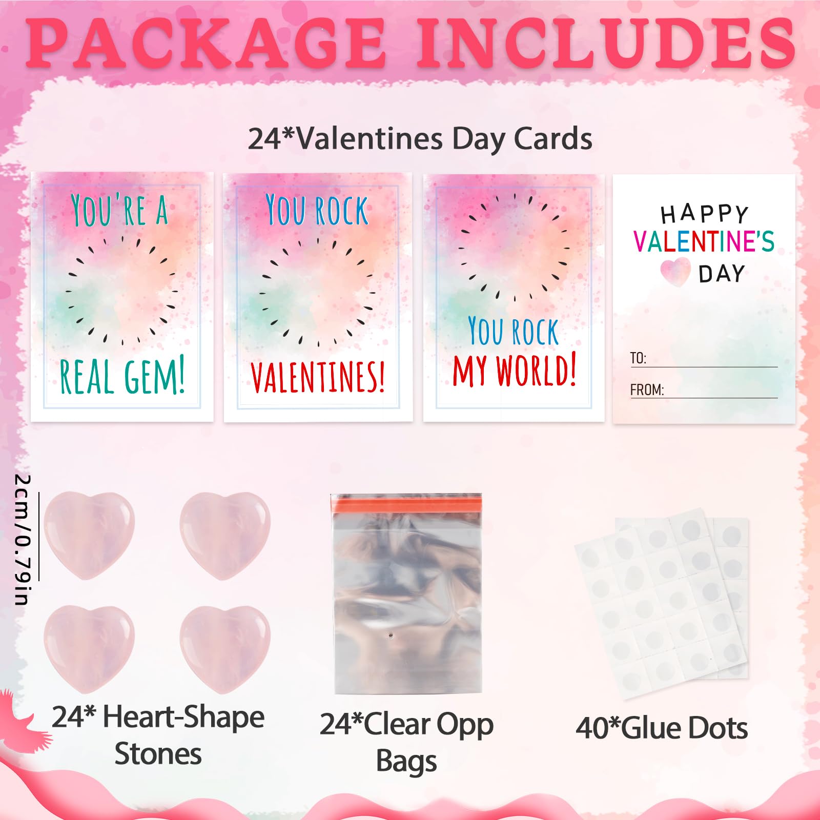 Kockuu valentines gift-exchange set coordinates stones and cards for gifting.