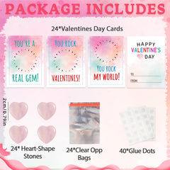 Kockuu valentines gift-exchange set coordinates stones and cards for gifting.