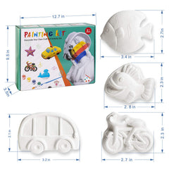 KODATEK eight-color paints bring plaster figures to vivid life.