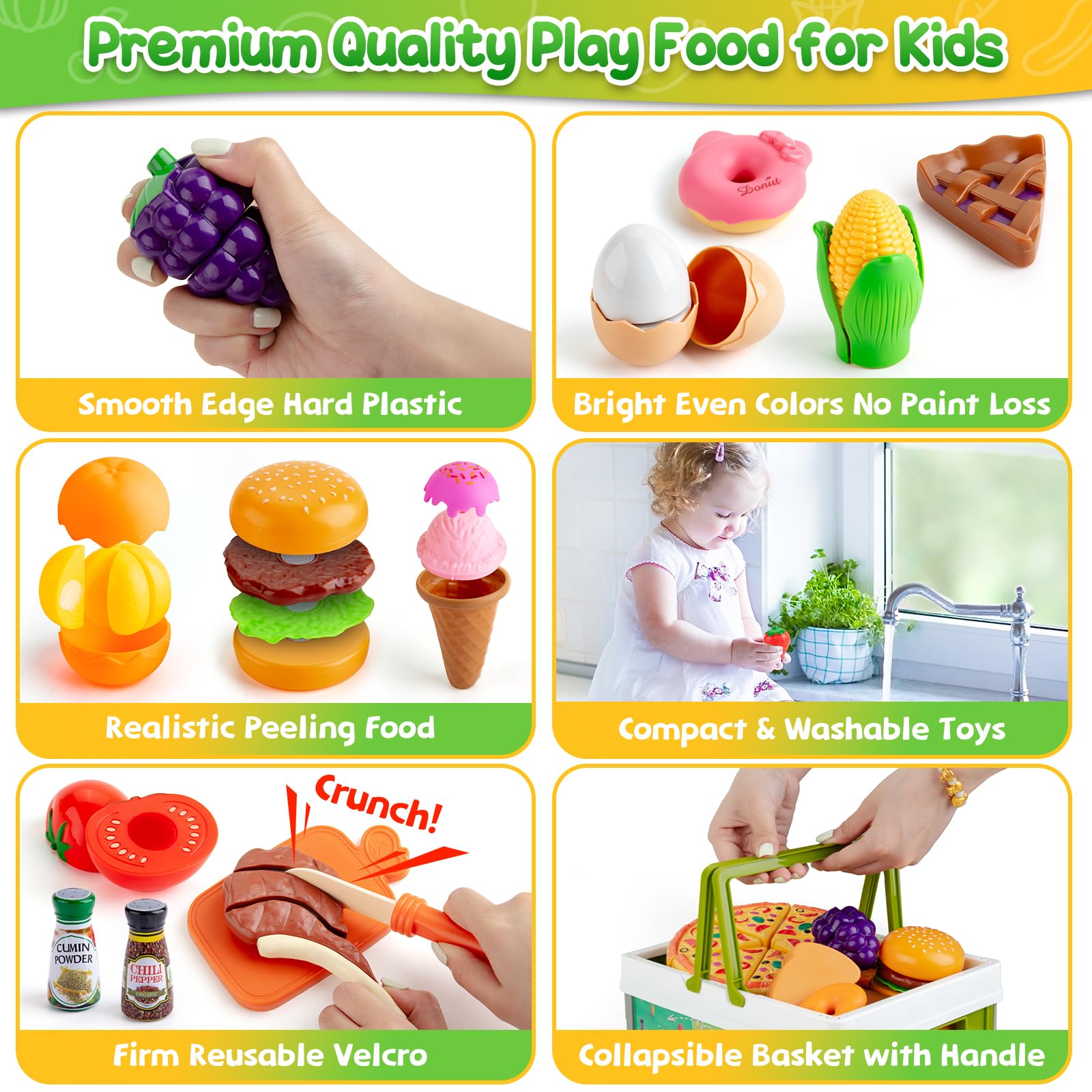 Kodatek fruits and vegetables set helps kids explore healthy foods through play.