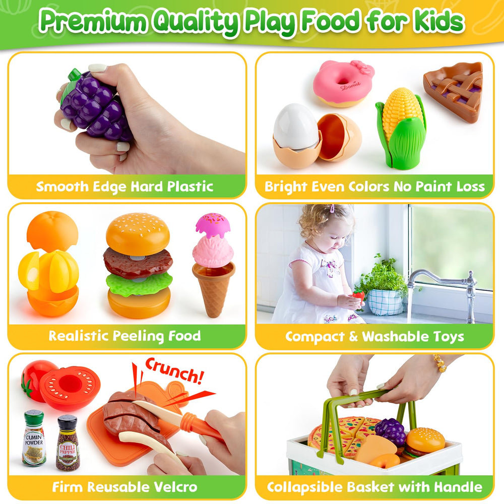 Kodatek fruits and vegetables set helps kids explore healthy foods through play.