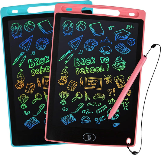 kogabanny LCD writing tablet 2-pack in pink and blue for shared drawing