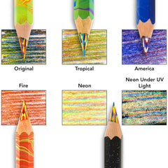 Koh-I-Noor Magic FX Original twist reveals braided color changes during drawing.