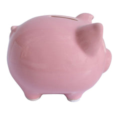 KOHIENWO pink piggy bank close-up highlights durable ceramic craftsmanship