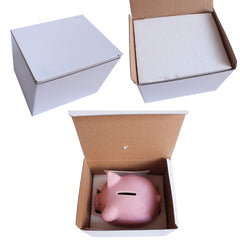 KOHIENWO pink piggy bank size six inches suits first coin collections