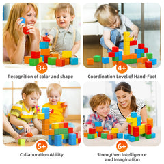 KOIEMAY blocks demonstrate 3D creativity with versatile angles for kids.