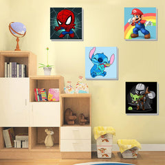 KOJEFCV 4-pack kit with hooks and frame for wall decor