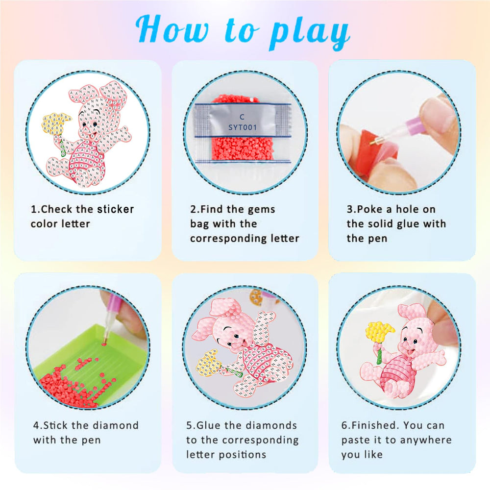 KOJEFCV creative sticker arts kit supports patience and concentration during hands-on craft