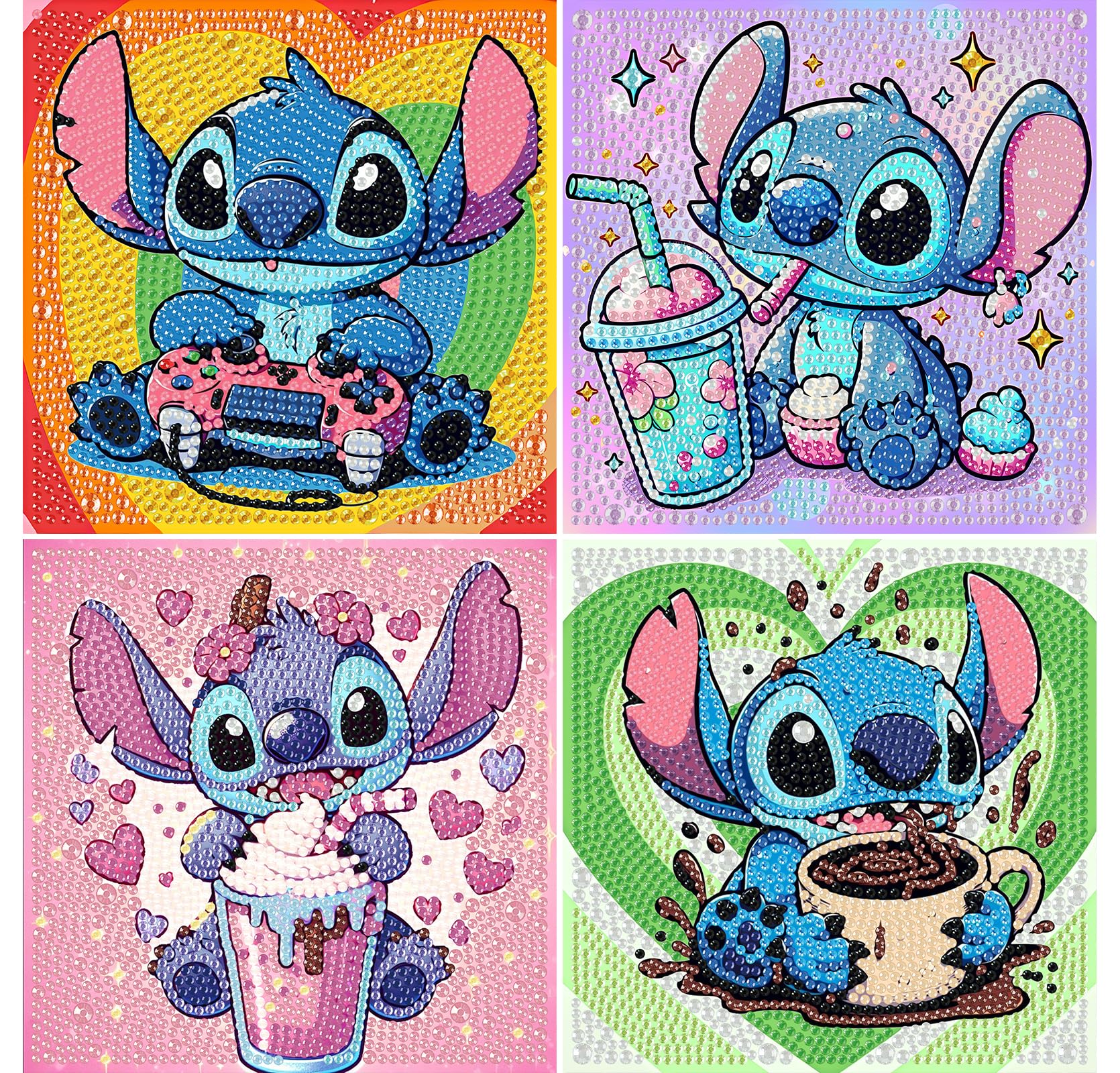 KOJEFCV diamond art kit on 6x6 canvas for beginner crafters
