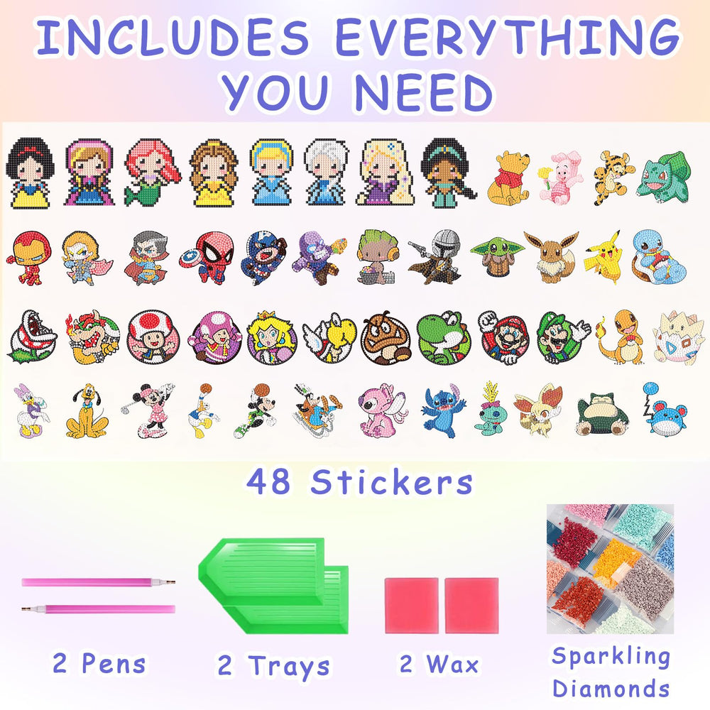 KOJEFCV diamond gem stickers collection promotes fine motor skills through precise placement