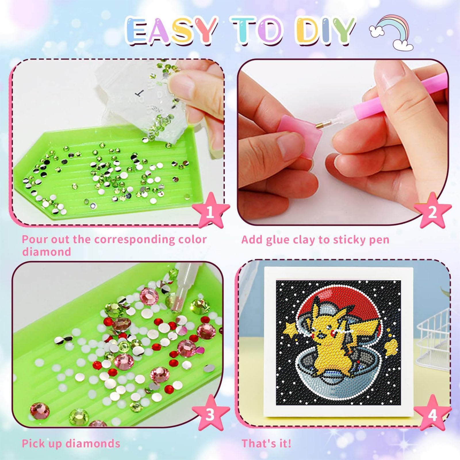 KOJEFCV kid-friendly art hobby kit to foster focus and patience