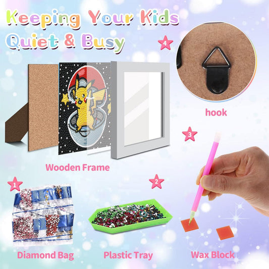 KOJEFCV kids diamond gems in vibrant colors for sparkling crafts