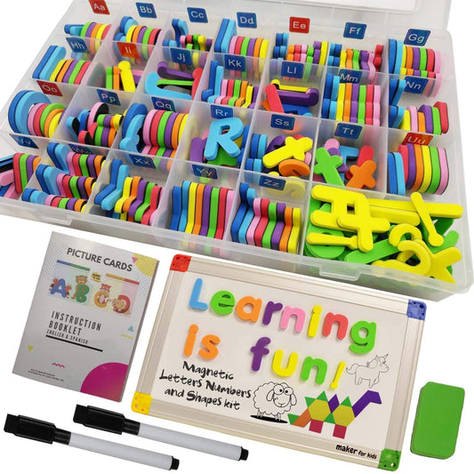 KOKO AROMA 291pcs ABC magnets on foam letters for hands-on spelling fun.