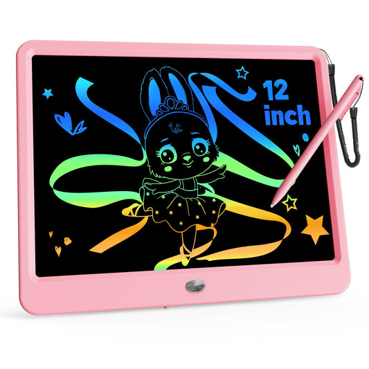 KOKODI 12-inch LCD writing tablet with anti-lost stylus for mess-free creativity.