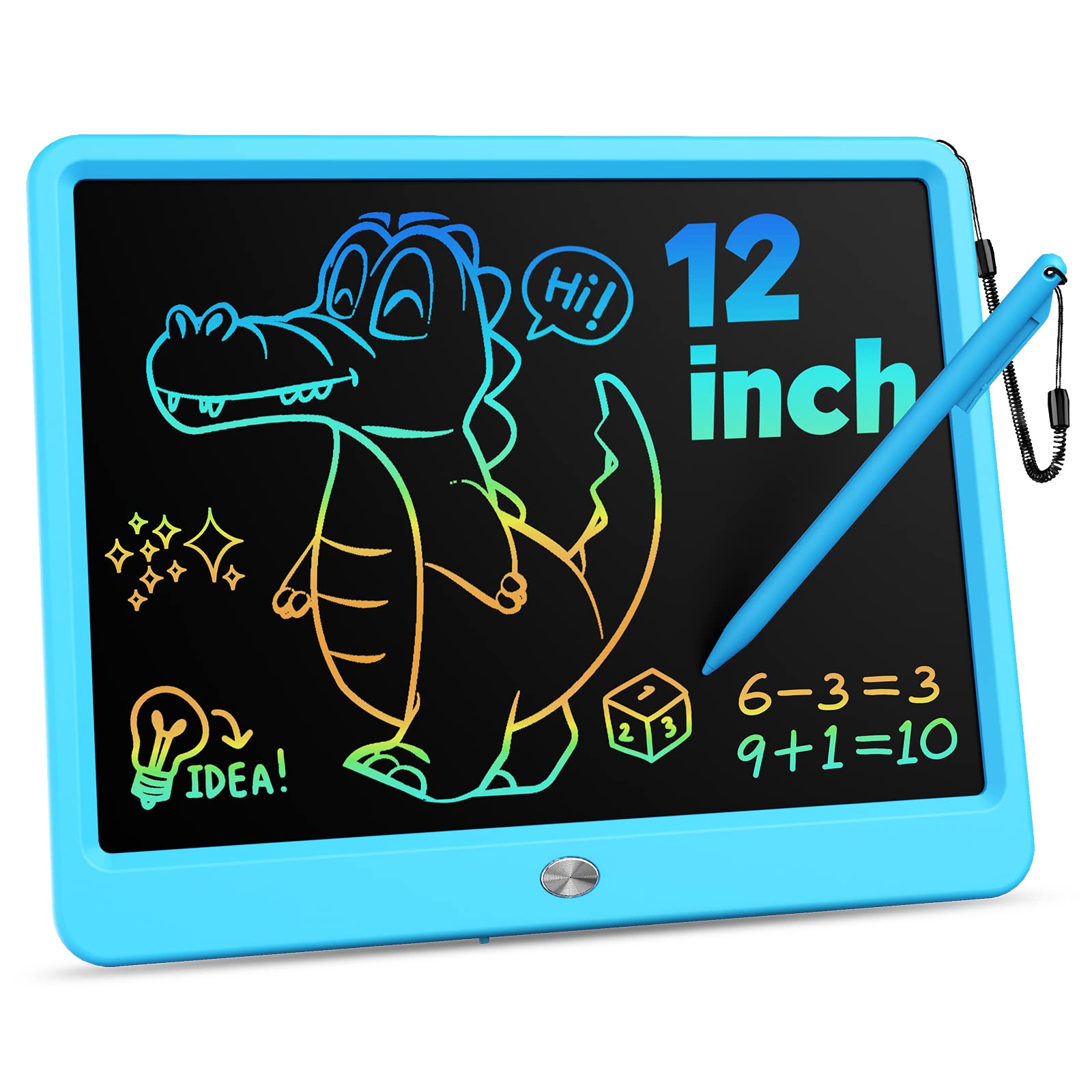 KOKODI 12-inch LCD writing tablet offers a spacious drawing area for creative play.