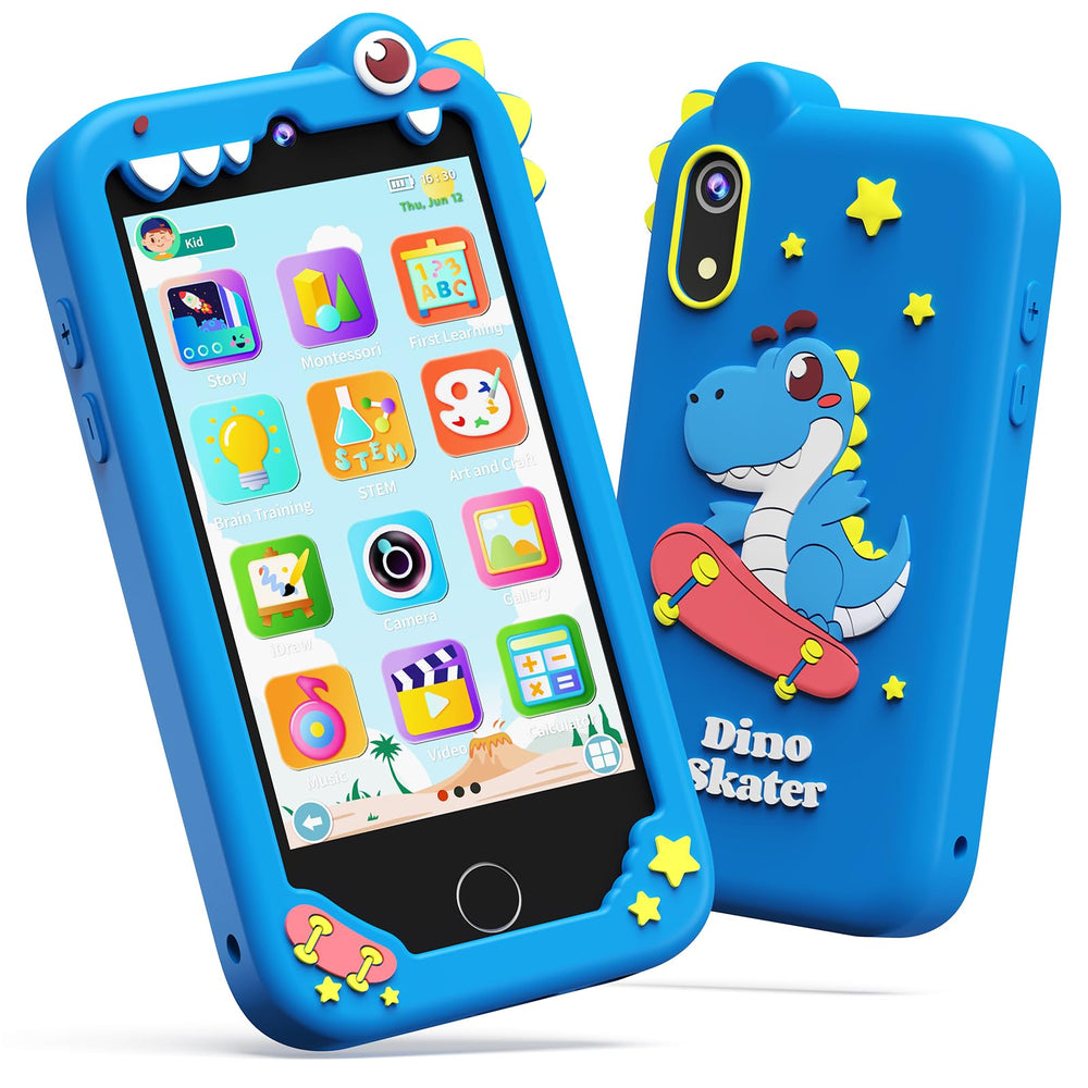 KOKODI 4-inch kids phone with dinosaur design for imaginative play and learning