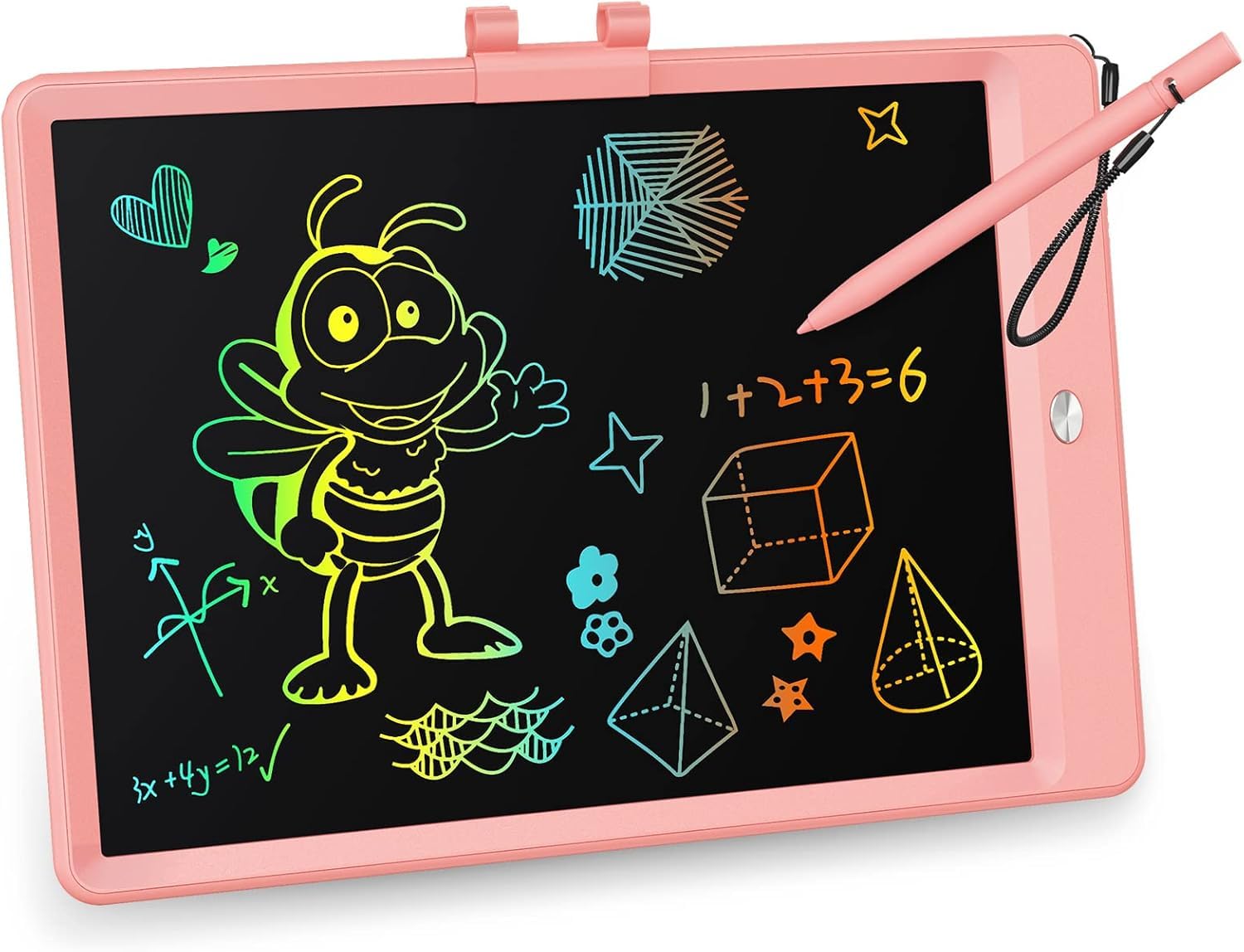 KOKODI LCD writing tablet front view showing glare-free surface for kids' doodling
