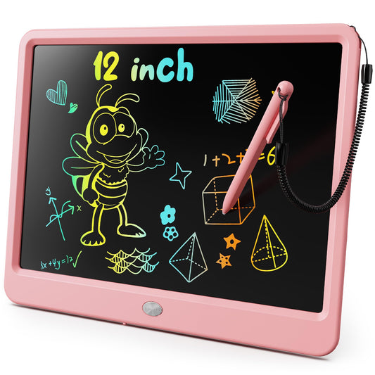 KOKODI LCD writing tablet pink front view for mess-free doodling