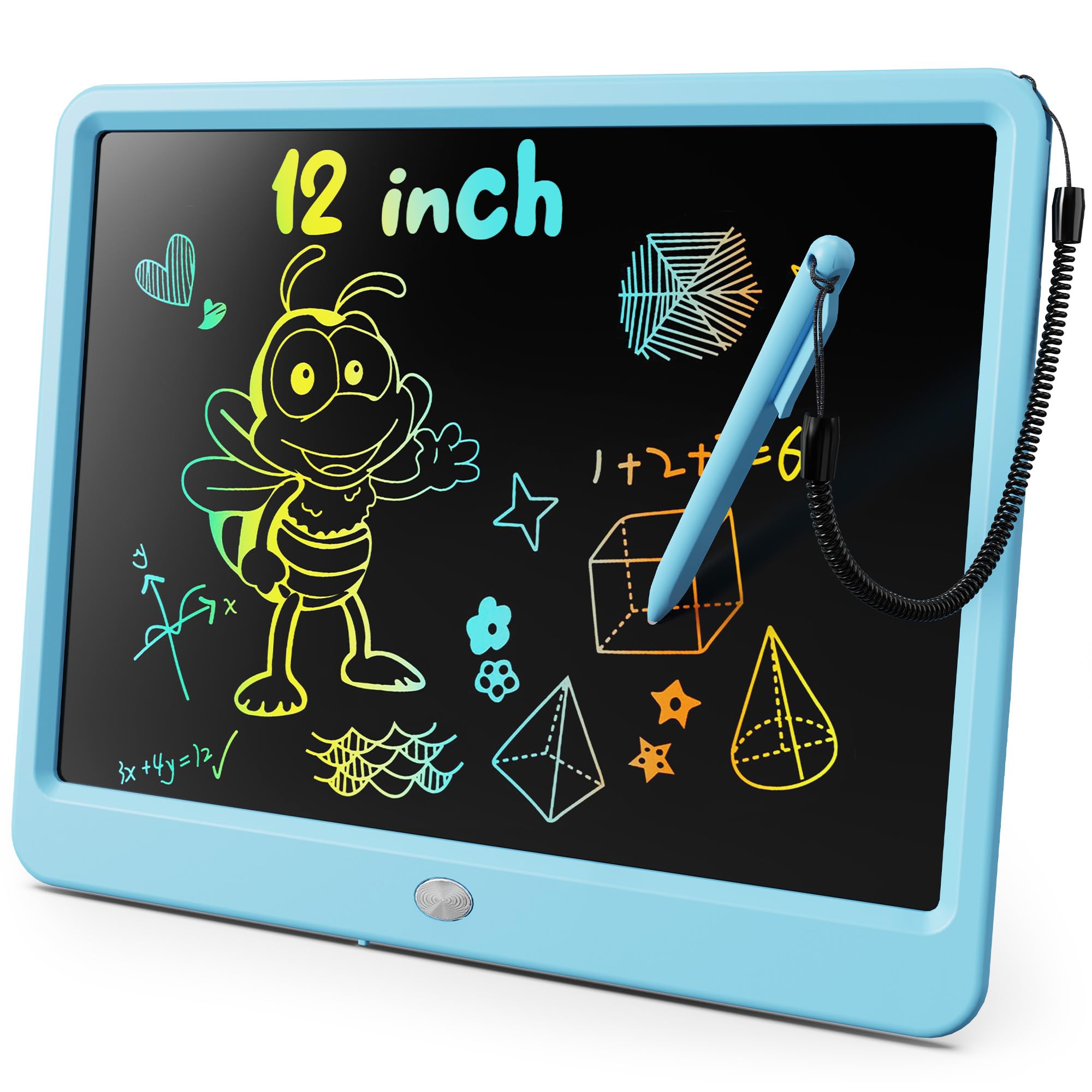 KOKODI LCD Writing Tablet with 12-inch colorful screen for mess-free drawing sessions.