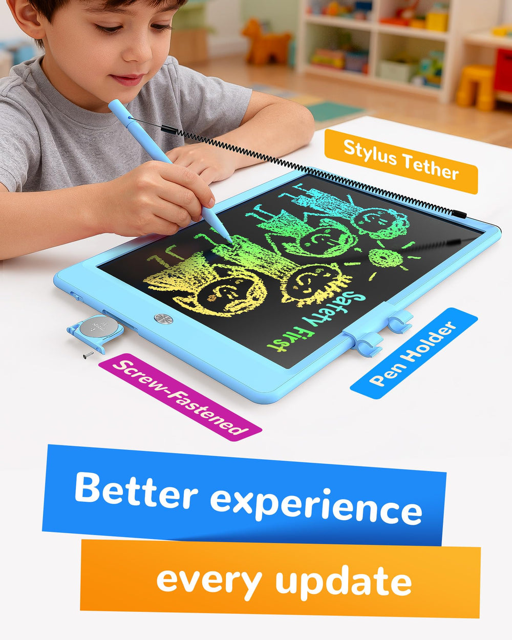 KOKODI LCD writing tablet colorful screen for creative drawing