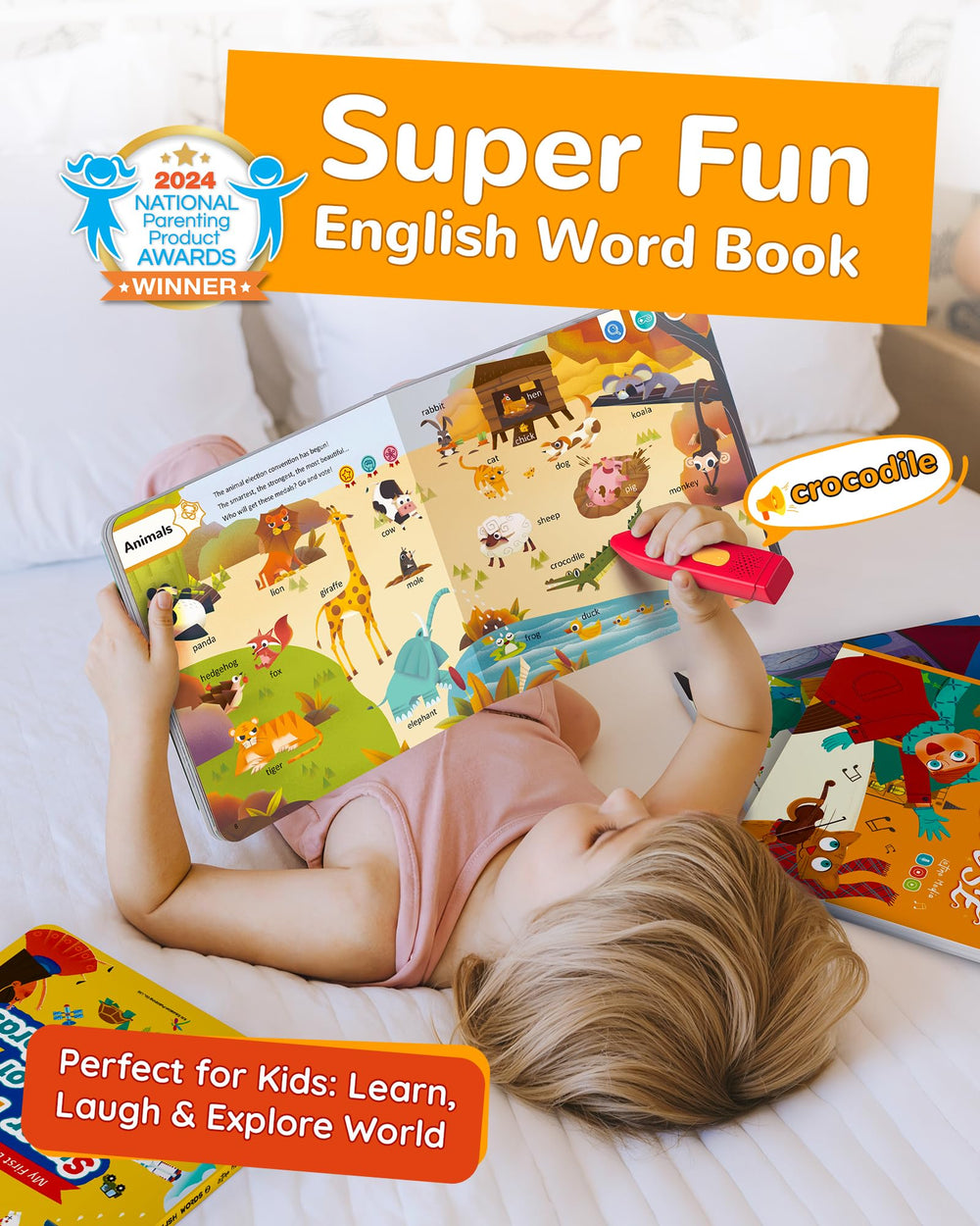KOKODI nursery rhyme book illustrations with cheerful characters and audio.
