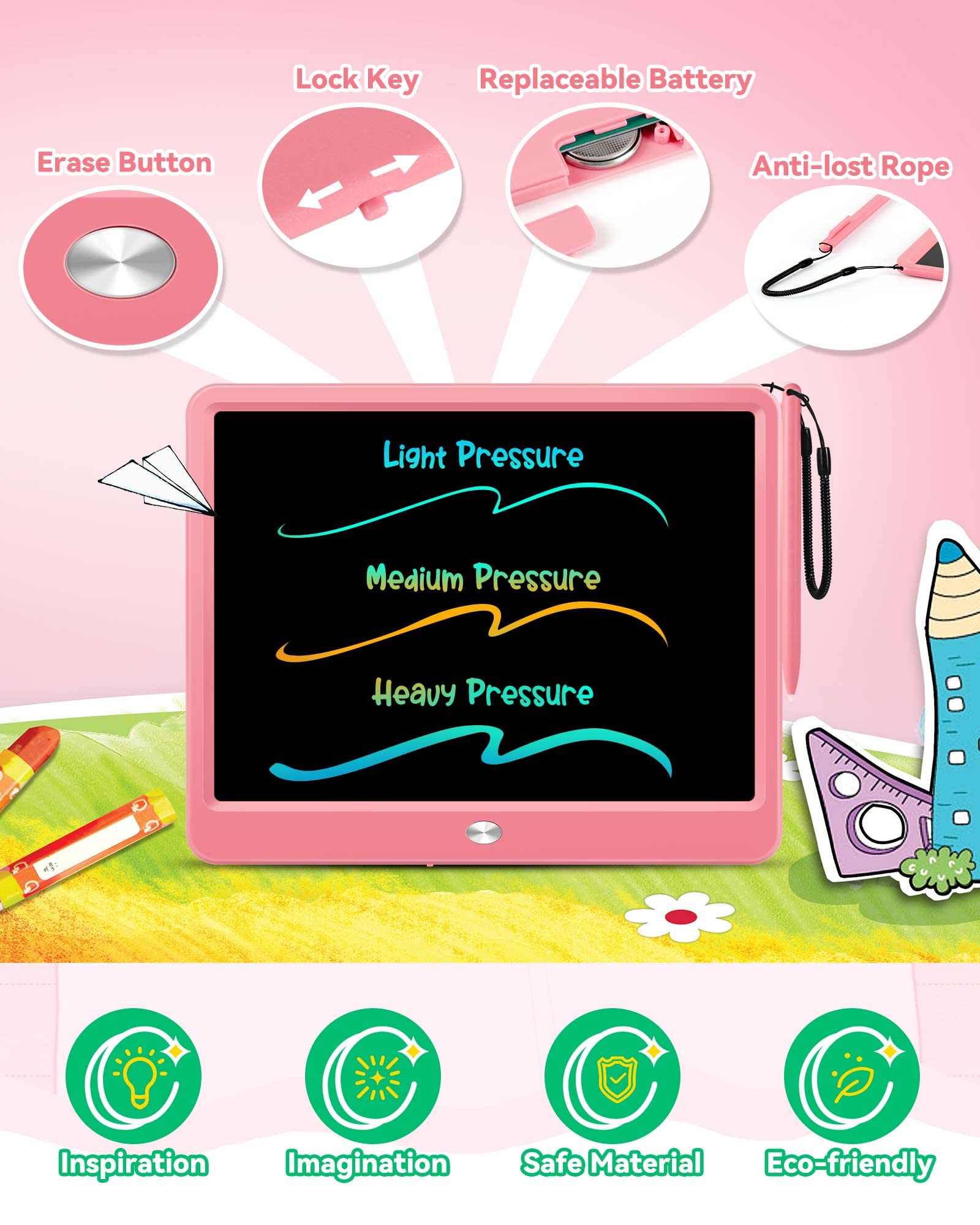 KOKODI portable doodle board ideal for car trips and notes.