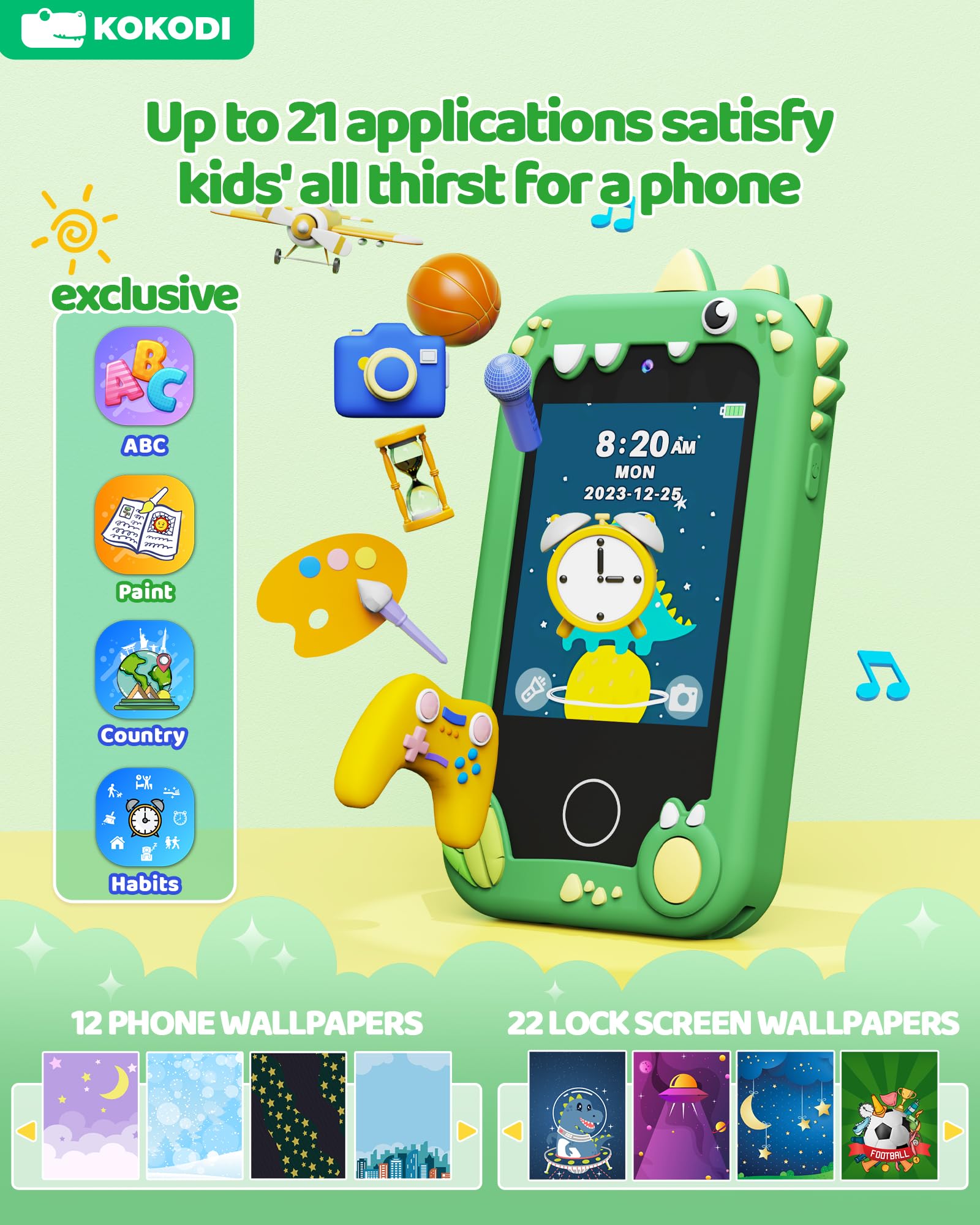 KOKODI silicone-case Green cover protecting the device during travel