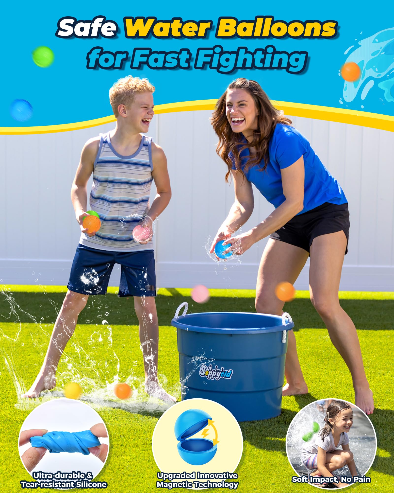 KOKODI SOPPYCID colorful balloons offer vibrant summer play at pool, yard, or beach.