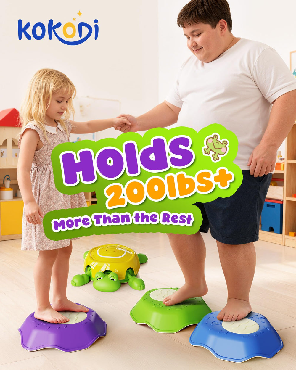 KOKODI stepping stones anti-slip base for safer setup