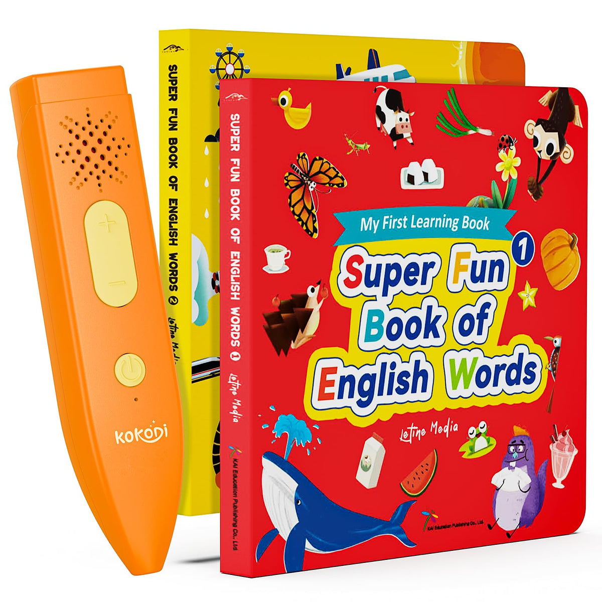 KOKODI Talking Pen Books Set front view for easy, independent early learning on the go